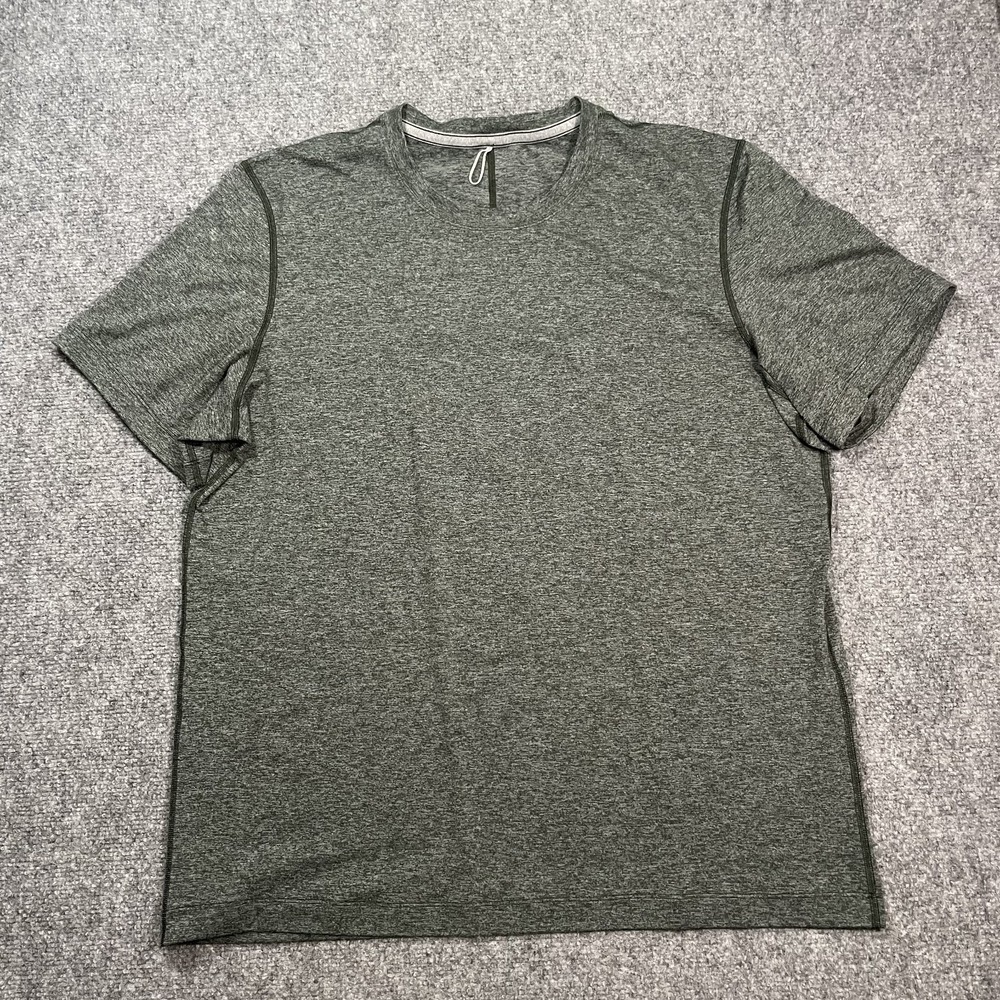 Lululemon Mens Tech T-Shirt Size Large* Green Short Sleeve Training Gym Yoga